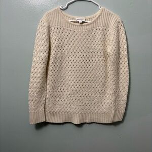 St. John's Bay Cream Crew Neck Sweater Womens size large